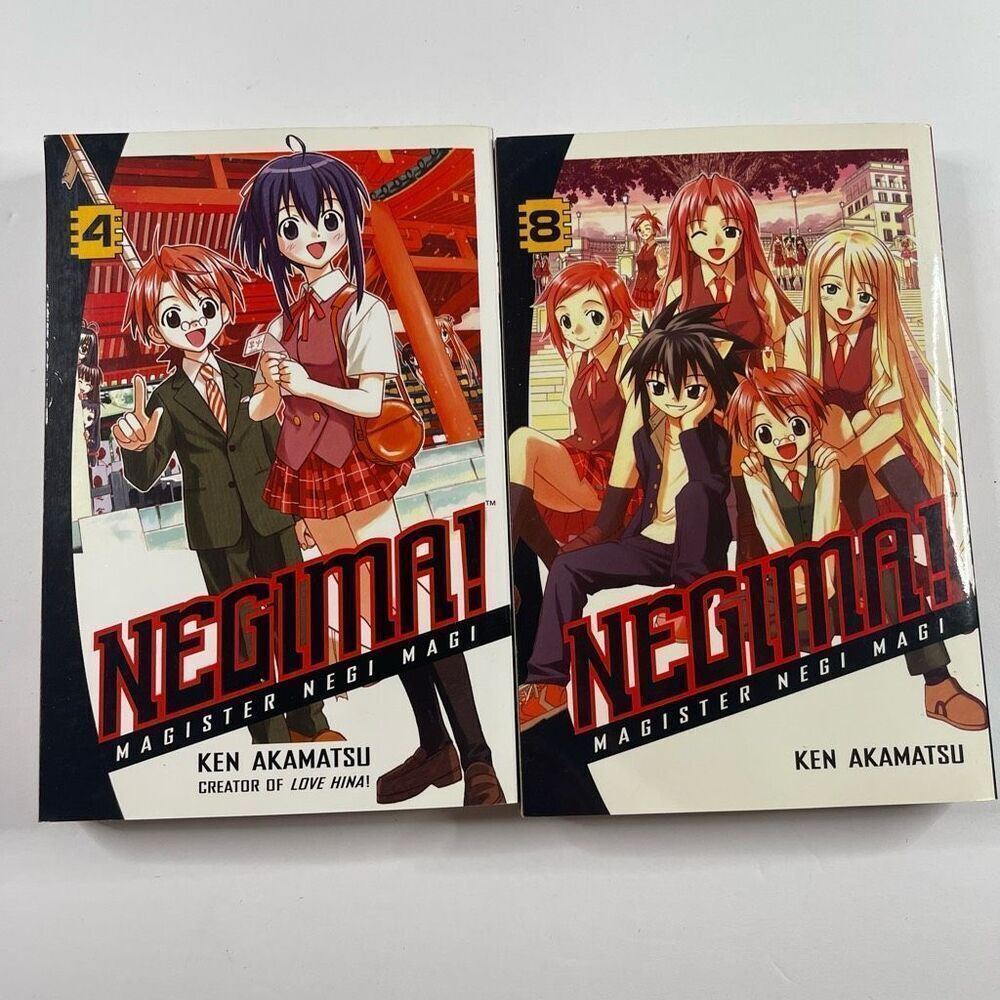 Negima! Magister Negi Magi Volume 4 and 8 English Manga Del Ray Ballantine Books
